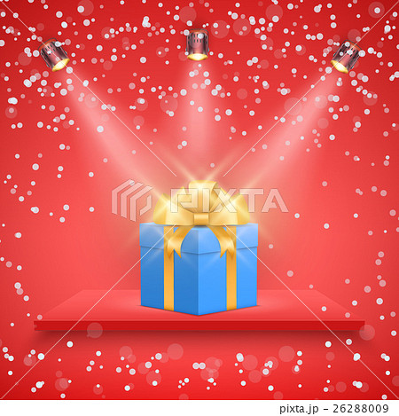 Red Presentation platform and gift box Red Presentation platform and gift box 26288009