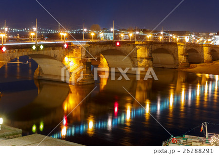 Augustus Bridge, Elba at night, Dresden, Germany Augustus Bridge, Elba at night, Dresden, Germany 26288291