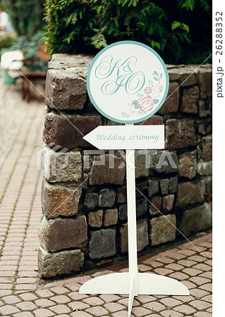 White wooden arrow with direction White wooden arrow with direction 26288352