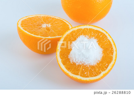 Orange fruit round slice with salt Orange fruit round slice with salt 26288810