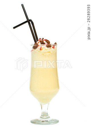 Milk shake with banana fruit, and chocolate Milk shake with banana fruit, and chocolate 26289393