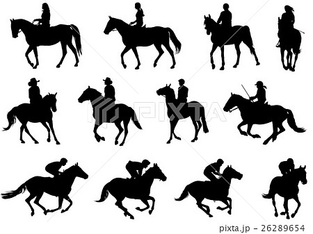 people riding horses silhouettes people riding horses silhouettes 26289654
