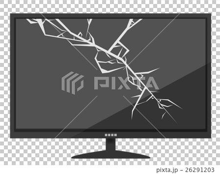液晶割れのモニター 26291203