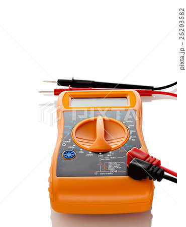 Electronic multimeter on white 26293582