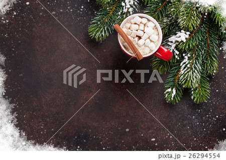 Christmas background with hot chocolate 26294554
