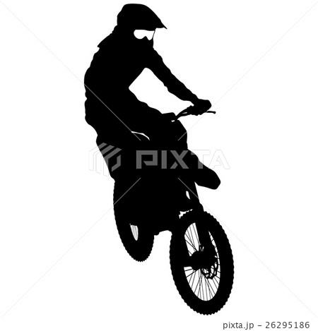 Silhouettes Rider participates motocross  26295186