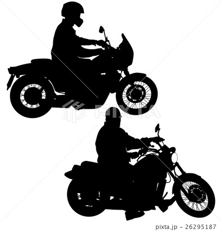 Set of biker motocross silhouettes, Vector Set of biker motocross silhouettes, Vector 26295187