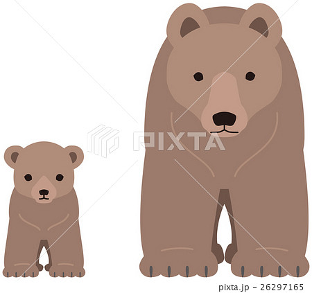 熊の親子のイラスト素材