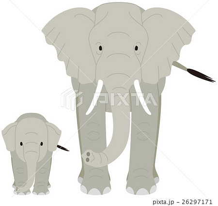 象の親子のイラスト素材 26297171 Pixta