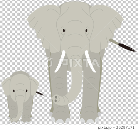 Elephant parent and child 26297171