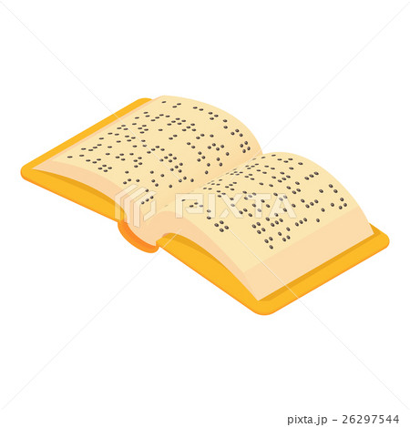 Book Braille for blind icon, cartoon style Book Braille for blind icon, cartoon style 26297544