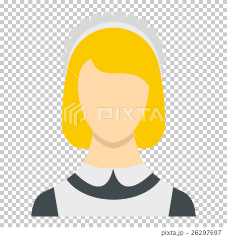 Maid icon, flat styleのイラスト素材 [26297697] - PIXTA