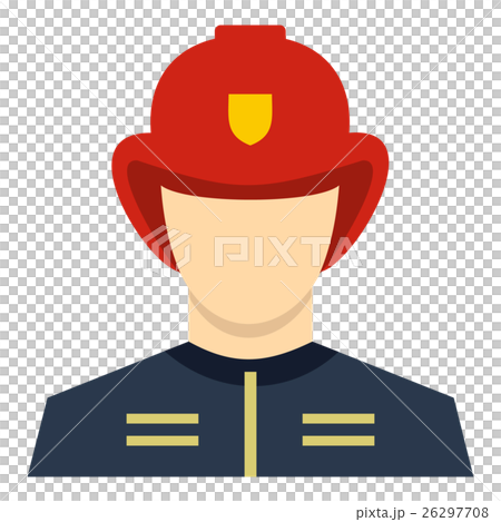 Fireman icon, flat style 26297708