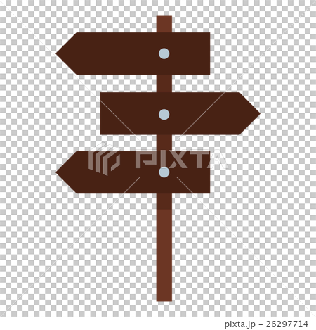 Road sign icon, flat style 26297714