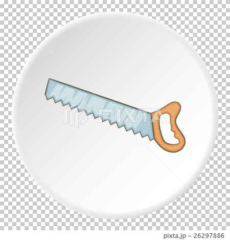 Wood saw icon, cartoon style Wood saw icon, cartoon style 26297886