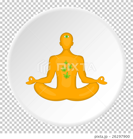Man in lotus position had smoked marijuana icon 26297900
