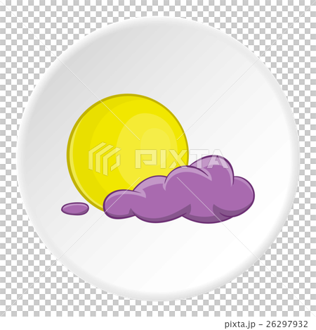 Clouds and moon icon, cartoon style Clouds and moon icon, cartoon style 26297932