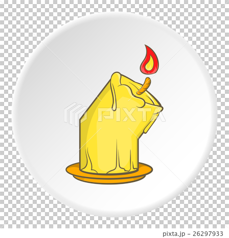 Melting candle icon, cartoon style Melting candle icon, cartoon style 26297933