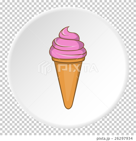 Ice cream icon, cartoon style Ice cream icon, cartoon style 26297934