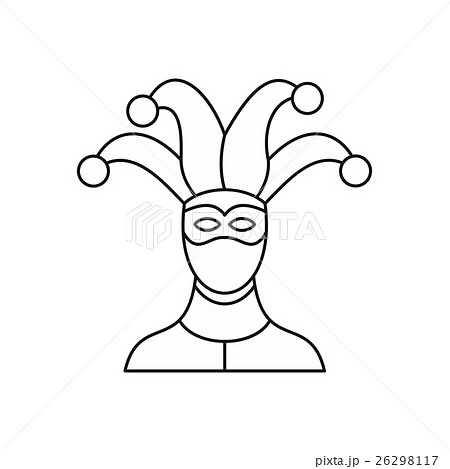 Jester icon, outline style Jester icon, outline style 26298117