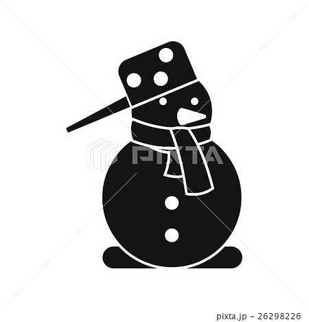 Snowman icon in simple style Snowman icon in simple style 26298226