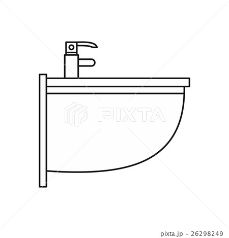 Bathroom sink icon, outline style 26298249