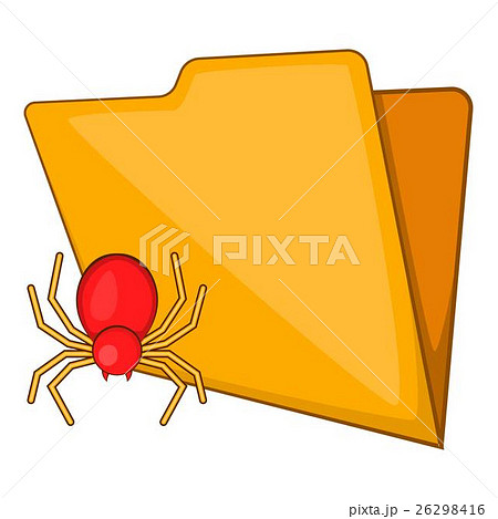 Folder with a bug icon, cartoon style 26298416