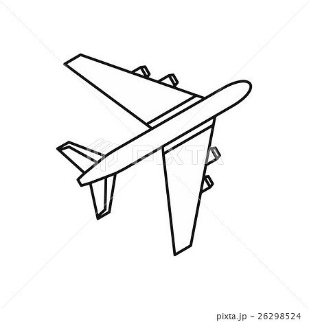 Passenger airliner icon, outline style 26298524