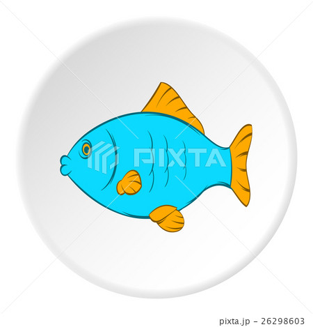 Fish icon, cartoon style 26298603