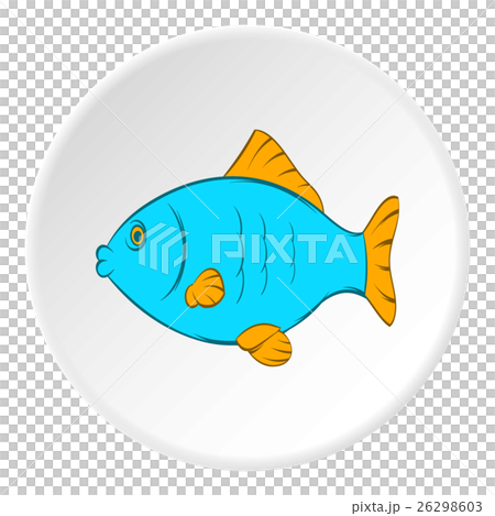 Fish icon, cartoon style 26298603