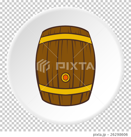 Barrel of beer icon, cartoon style 26298606