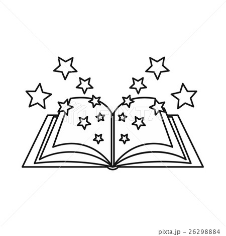 Magic book icon, outline style 26298884