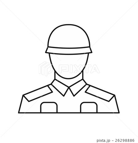 Soldier icon, outline style 26298886