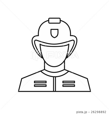 Fireman icon, outline style 26298892