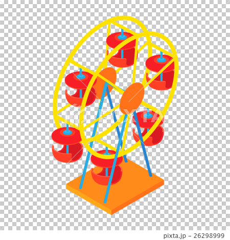Ferris wheel icon, cartoon style 26298999