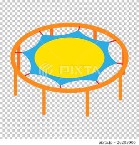 Round trampoline icon, cartoon style Round trampoline icon, cartoon style 26299000