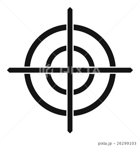 Target crosshair icon, simple style Target crosshair icon, simple style 26299103