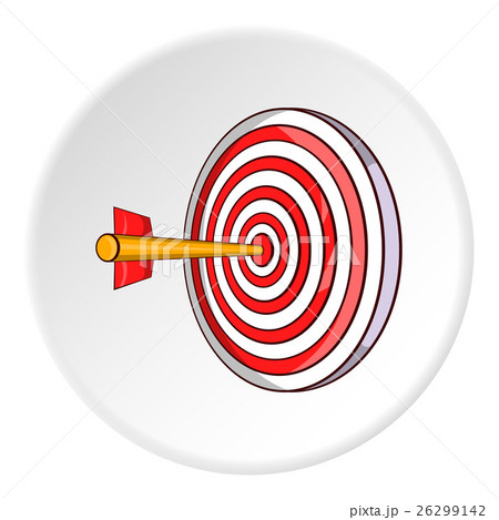 Darts icon, cartoon style 26299142