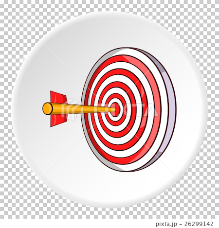 Darts icon, cartoon style 26299142