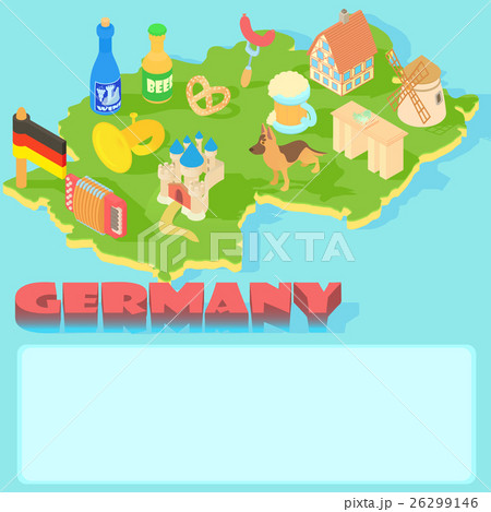Germany map, cartoon style 26299146