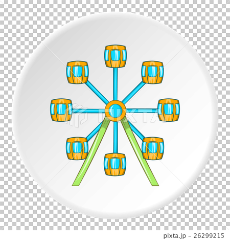 Ferris wheel icon, cartoon style 26299215
