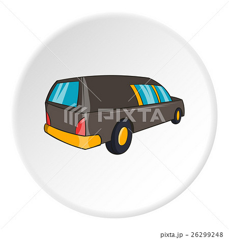 Hearse icon, cartoon style 26299248