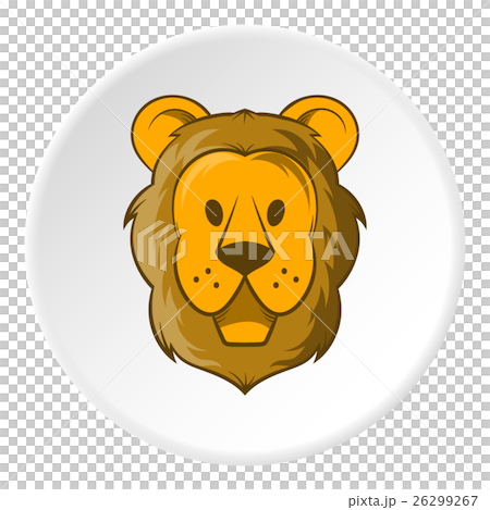 Face of a lion icon, cartoon style 26299267