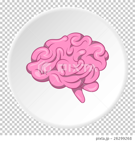 Brain icon, cartoon style 26299268