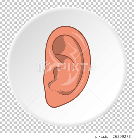 Ear icon, cartoon style 26299278