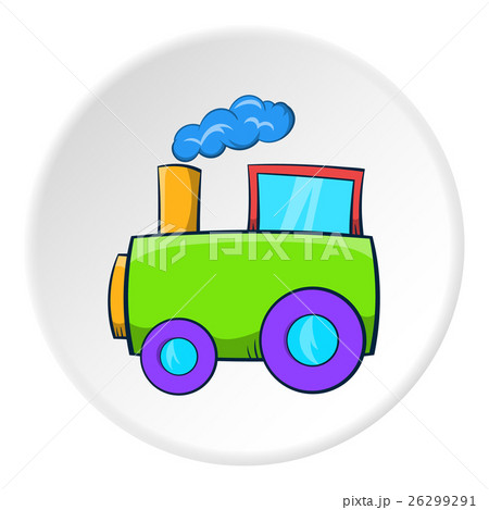 Train icon, cartoon style Train icon, cartoon style 26299291