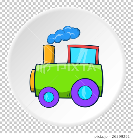 Train icon, cartoon style Train icon, cartoon style 26299291