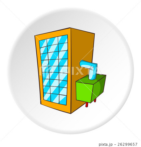 Machine spilling beer icon, cartoon style 26299657