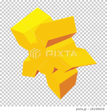 Gold five-pointed star icon, isometric 3d style 26299839