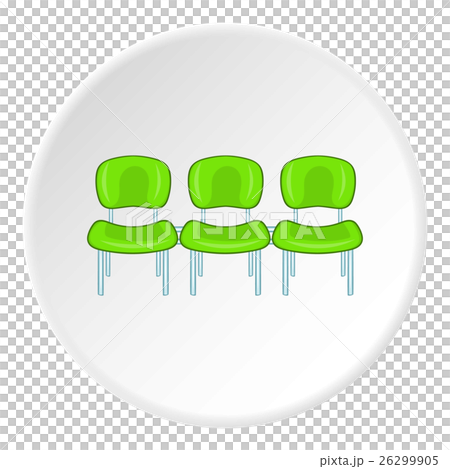 Chairs at airport icon, cartoon style 26299905